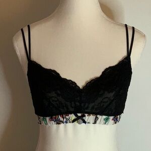 Christian Lacroix Size Medium black lace bra. Worn once!